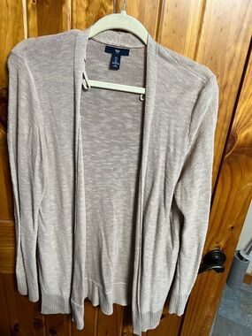 GAP Light Beige Open-Front Women's Cardigan